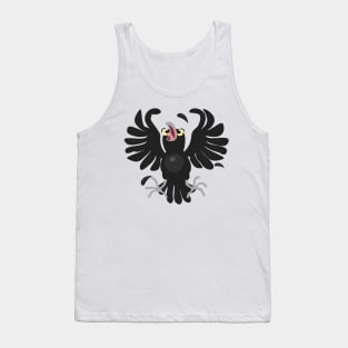 Funny crazy crow raven cartoon illustration Tank Top